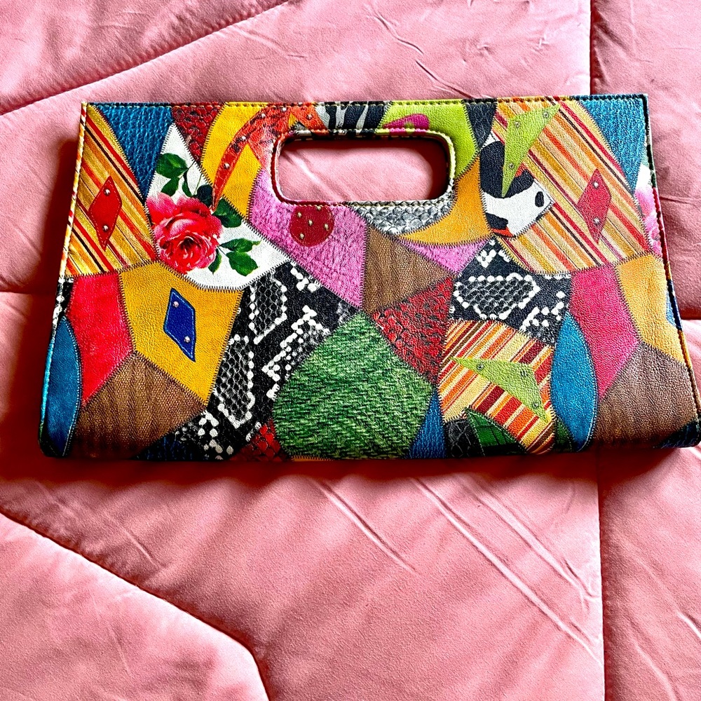 Colorful clutch bag